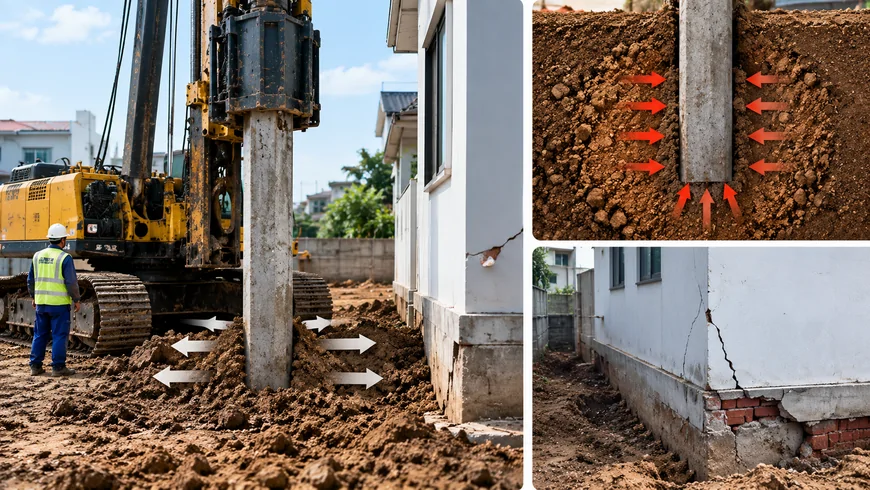 Nguyên nhân chính gây ra tình trạng trồi đất khi ép cọc bê tông