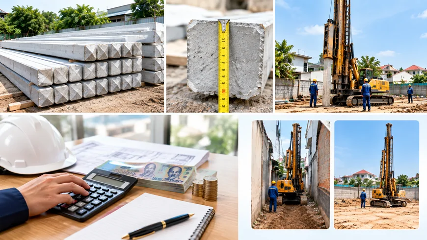 Cách dự toán chí phí móng dựa trên báo giá cọc bê tông 250x250