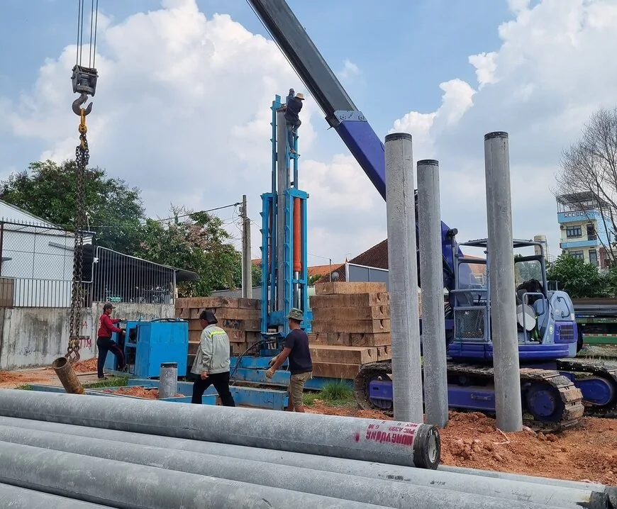 Dịch vụ thi công ép cọc bê tông tại Thủ Dầu Một, Bình Dương