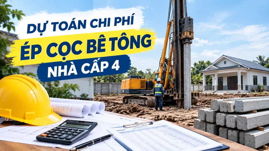 Dư toán chi phí ép cọc bê tông nhà cấp 4