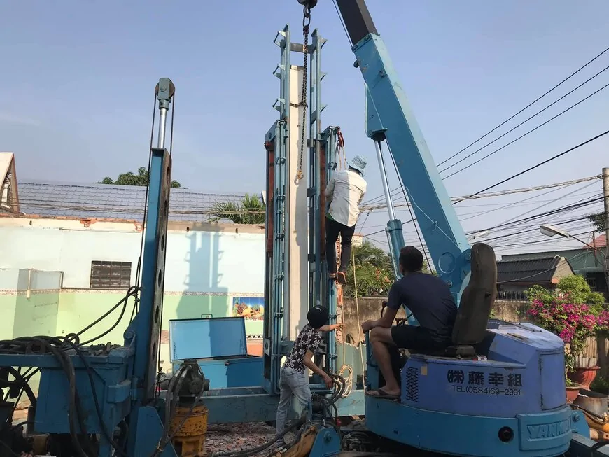 Thi công ép cọc bê tông tại Đồng Nai