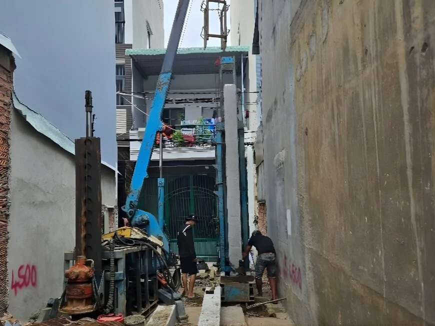 Ép cọc bê tông cho các công trình có diện tích nhỏ