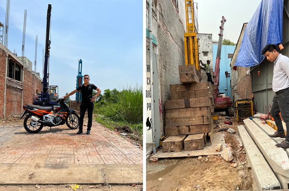 Dịch vụ ép cọc bê tông Long Khánh Đồng Nai