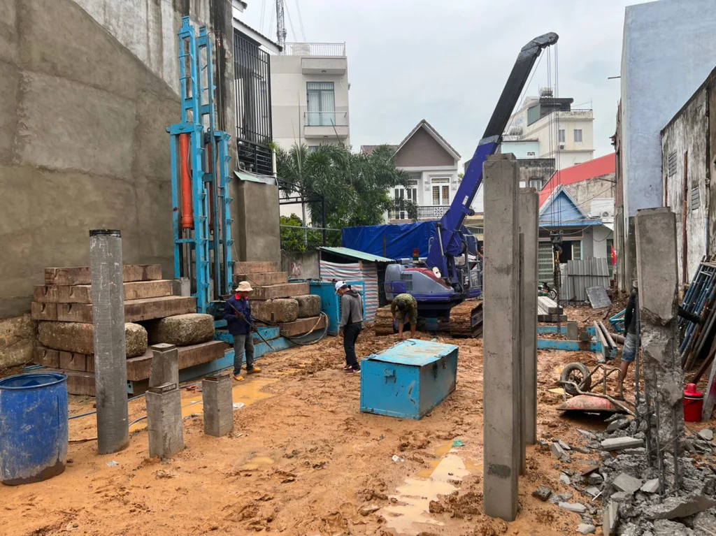 Ép cọc bê tông Long Khánh Đồng Nai