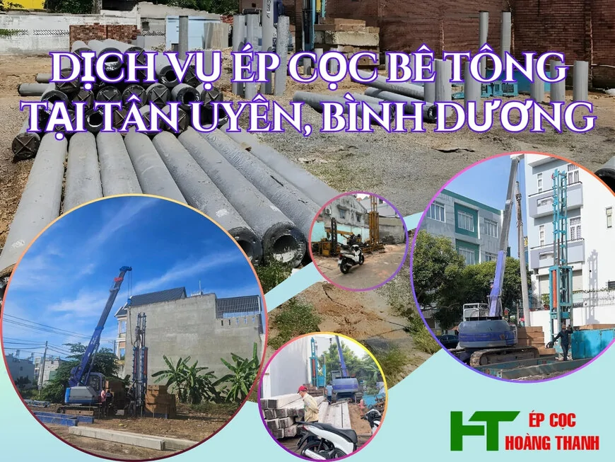 Ép cọc bê tông tại Tân Uyên, Bình Dương