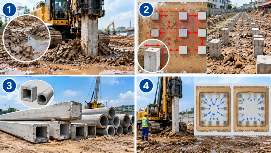 4 nguyên nhân chính gây trồi đất khi ép cọc bê tông