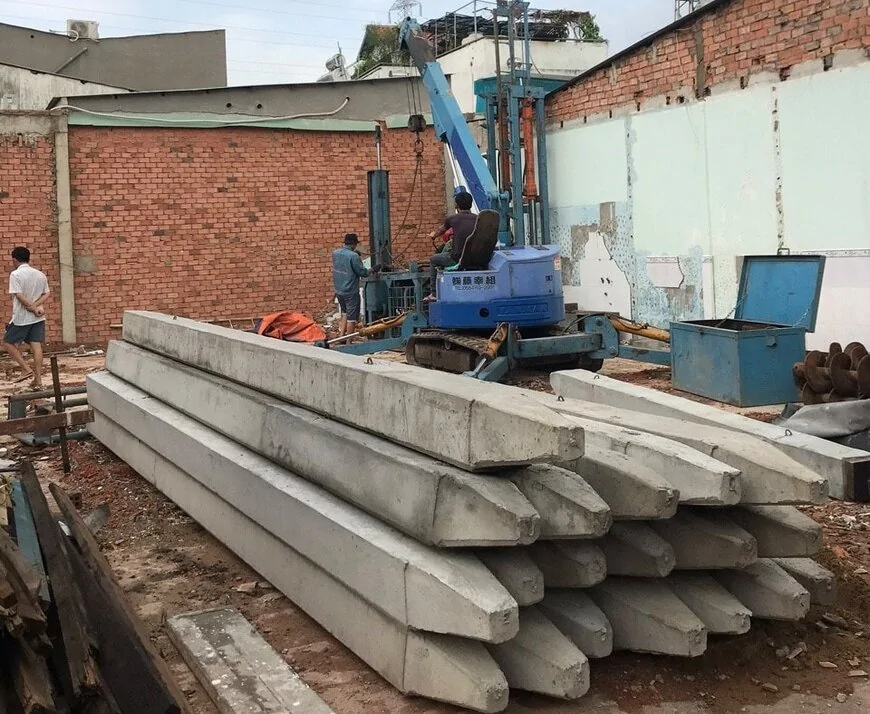 Thi công ép cọc bê tông tại Phú Giáo, Bình Dương Uy Tín